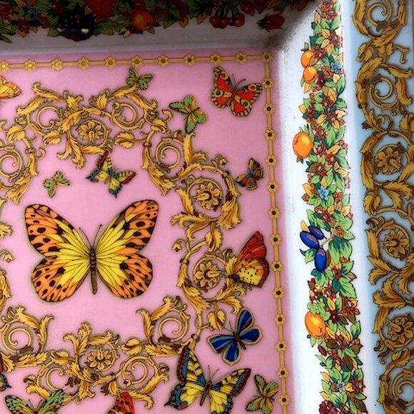 Rosenthal VERSACE Le Jardin de Papilllons Square Dish 22 cm / 8.6" - Picture 3 of 7